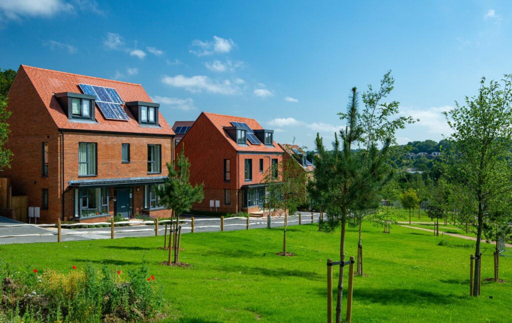 Eco-friendly homes - Renewable Energy, Solar Panels on Modern Houses